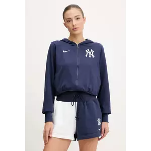 Nike bluză New York Yankees culoarea bleumarin, cu glugă, cu imprimeu, 035D-160N-NK-HVV imagine