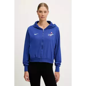 Nike bluză Los Angeles Dodgers culoarea violet, cu glugă, cu imprimeu, 035D-11TU-LD-HVV imagine