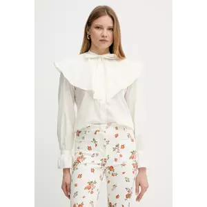 Weekend Max Mara cămașă din bumbac culoarea bej, regular, 2515111043600 imagine
