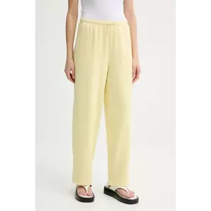 American Vintage pantaloni de trening culoarea galben, uni, YTI05AE25 imagine