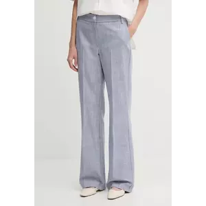 Pedro del Hierro pantaloni de bumbac drept, high waist, 7609755 imagine