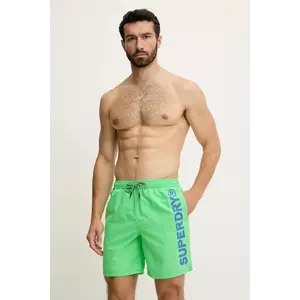 Superdry pantaloni scurți de baie culoarea verde, M3010248A-8JI imagine