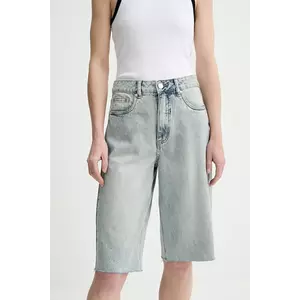 Gestuz pantaloni scurți din denim uni, high waist, 10910165 imagine