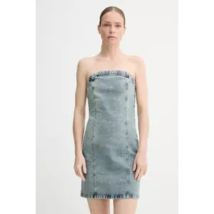 Gestuz rochie din denim mini, dreaptă, 10910470 imagine