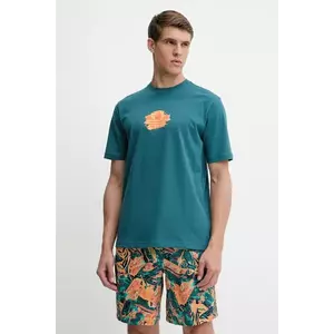 adidas Originals tricou din bumbac Graphic Tee culoarea turcoaz, cu imprimeu, KC4940 imagine