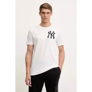 Nike tricou din bumbac New York Yankees culoarea alb, cu imprimeu, N199-10A-NK-9UX imagine