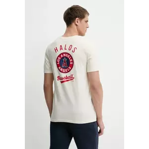 Nike tricou din bumbac Los Angeles Angels culoarea bej, cu imprimeu, N199-15A-ANG-SAZ imagine