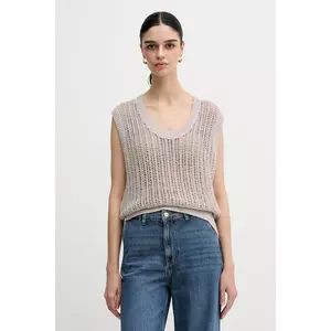 Sisley vestă culoarea bej, light, 15PLMH00J imagine