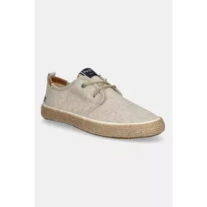 Pepe Jeans espadrile PORT LINEN culoarea bej, PMS10330 imagine