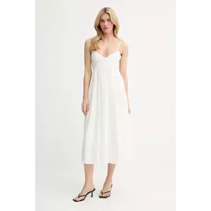 Answear Lab rochie culoarea alb, maxi, evazată imagine