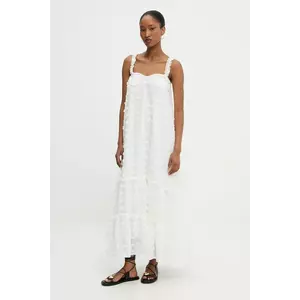 Answear Lab rochie culoarea alb, maxi, oversize imagine