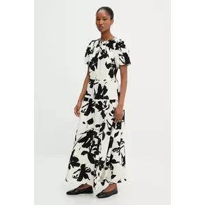 Answear Lab rochie din in culoarea negru, maxi, evazată imagine