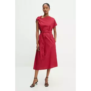Answear Lab rochie culoarea rosu, midi, oversize imagine