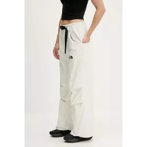 The North Face pantaloni TNF X NSE culoarea bej, lat, high waist, NF0A8BJHQLI1 imagine