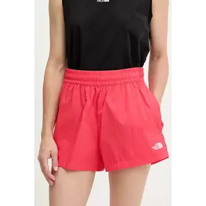The North Face pantaloni scurți Class V Pathfinder culoarea roz, uni, high waist, NF0A8BJ16IE1 imagine