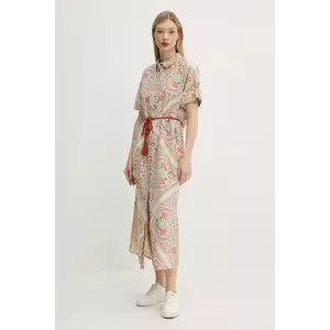Superdry rochie culoarea bej, maxi, dreaptă, W8011893A-F4T imagine