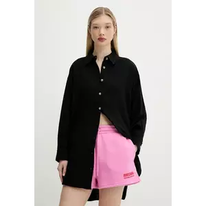 Superdry cămașă din bumbac culoarea negru, cu guler clasic, regular, W4010470A-02A imagine