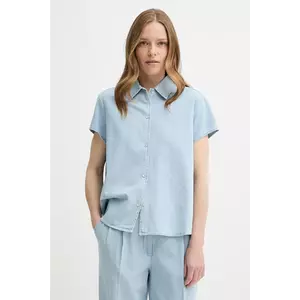 A.P.C. cămașă din denim Chemisette Marina cu guler clasic, regular, COGXX.F12440 imagine