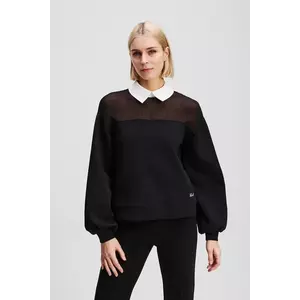 Karl Lagerfeld hanorac de bumbac culoarea negru, uni, A3W20002 imagine