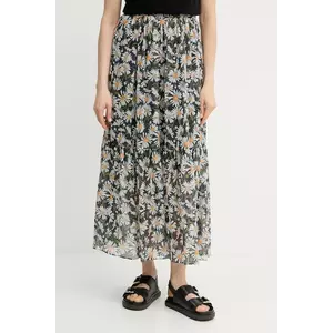 Weekend Max Mara fustă de mătase culoarea negru, maxi, evazată, 2515101013600 imagine