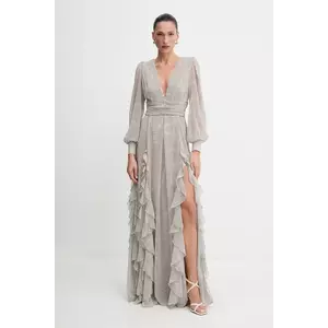 Elisabetta Franchi rochie culoarea bej, maxi, evazată, ABRS252E2 imagine