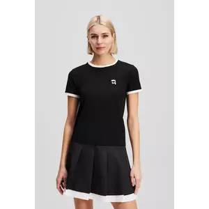 Karl Lagerfeld tricou din bumbac culoarea negru, A3W17078 imagine