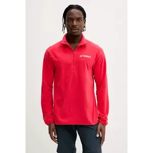 adidas TERREX hanorac Essentials culoarea roșu, uni, JP0787 imagine