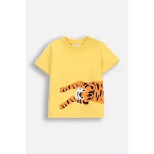 Coccodrillo tricou culoarea galben, cu imprimeu, TROPICAL STORY BOY NEWBORN imagine