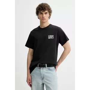Levi's tricou din bumbac culoarea bej, cu imprimeu imagine