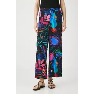 Medicine pantaloni culoarea negru, lat, medium waist imagine