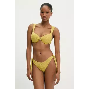 Answear Lab costum de baie din două piese culoarea galben, cupa rigidizata imagine