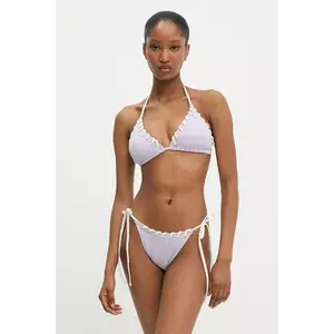 Answear Lab costum de baie din două piese culoarea violet, cupa usor rigidizata imagine