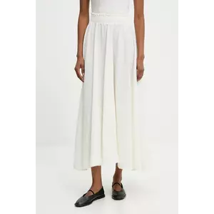 Answear Lab fustă din bumbac culoarea bej, maxi, evazati imagine