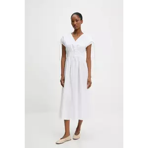 Answear Lab rochie culoarea alb, midi, evazată imagine