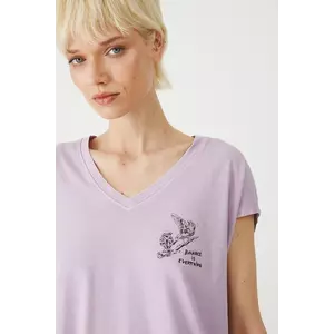 Medicine tricou din bumbac culoarea violet imagine