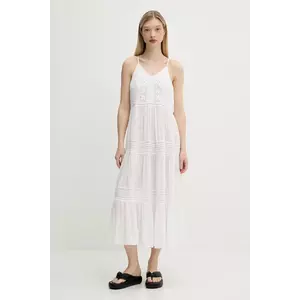 Superdry rochie culoarea alb, maxi, evazată, W8011908A-71D imagine