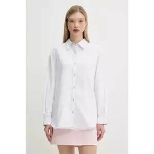 Vans cămașă din bumbac culoarea alb, cu guler clasic, regular, VN000M9EWHT1 imagine