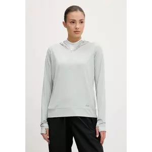 Helly Hansen hanorac Shine Solen culoarea turcoaz, cu glugă, uni, 49576 imagine