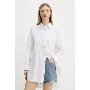 Superdry cămașă din bumbac culoarea alb, cu guler clasic, relaxed, W4010470A-01C imagine