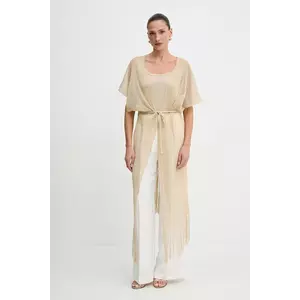 Liviana Conti poncho culoarea bej, light, A5SF65 imagine