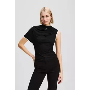 Karl Lagerfeld tricou culoarea negru, cu turtleneck, A3W17006 imagine