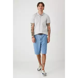 Medicine tricou polo culoarea gri, melanj imagine