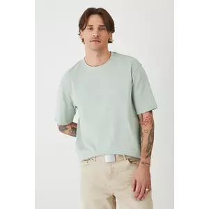Medicine tricou din bumbac culoarea turcoaz, neted imagine