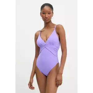 Answear Lab costum de baie dintr-o bucată culoarea violet, cupa usor rigidizata imagine