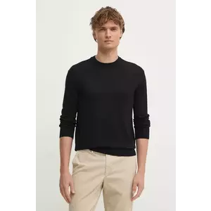 United Colors of Benetton pulover de lana barbati, culoarea negru, light, 11AHU1056 imagine