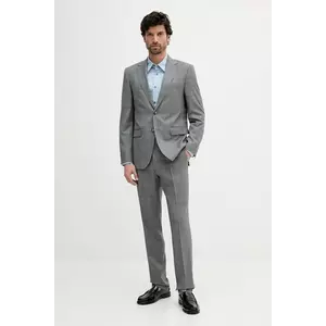 BOSS costum de lână culoarea gri, melanj, 50546122 imagine
