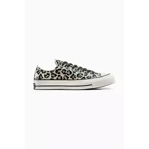 Converse teniși Chuck 70 Glow In The Dark Leopard culoarea bej, A15033C imagine