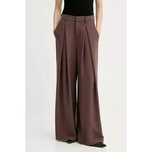 ISABELLE BLANCHE pantaloni culoarea rosu, lat, high waist, IS25SS-P041-T008 imagine
