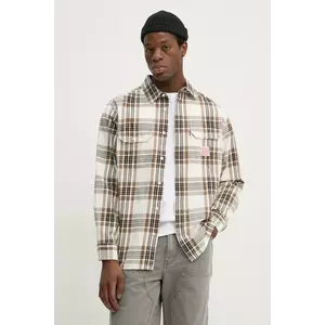 Levi's camasa din bumbac barbati, culoarea bej, cu guler clasic, regular, A5772 imagine