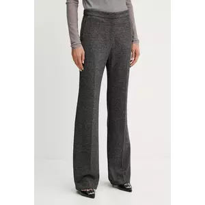 BOSS pantaloni culoarea gri, lat, high waist, 50543725 imagine
